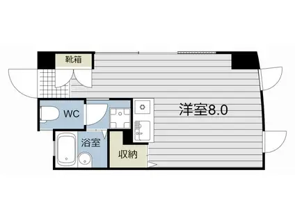 カレッジ鴨池(ワンルーム/2階)の間取り写真