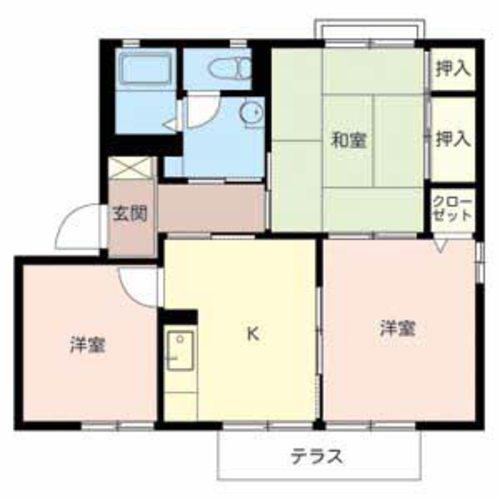 フォレスタ森本(3K/1階)の間取り写真
