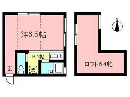 MY TRAD(1K/1階)の間取り写真