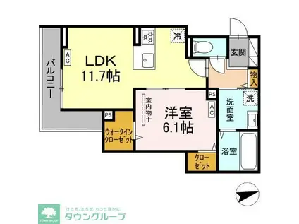 セレスティア祖師谷(1LDK/3階)の間取り写真