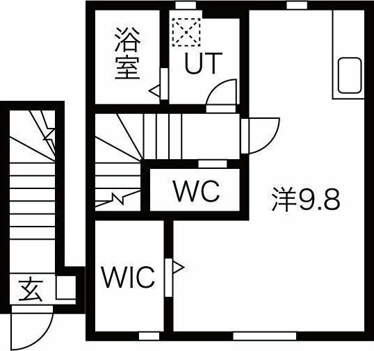 ル・メイユール東宮野目A棟(ワンルーム/2階)の間取り写真