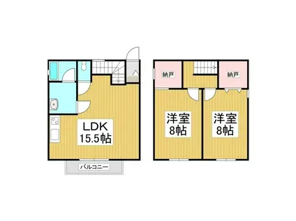 メープルハウス3号(2LDK/1階)の間取り写真