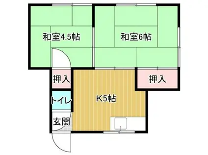 メゾン姫路(2K/2階)の間取り写真
