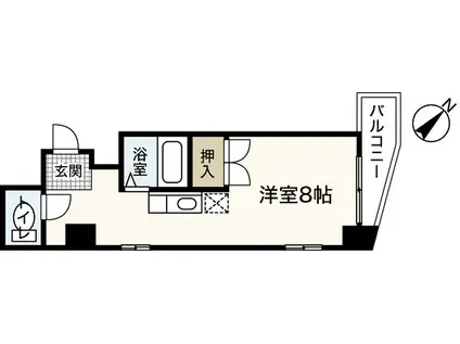 眞木ビル(ワンルーム/4階)の間取り写真