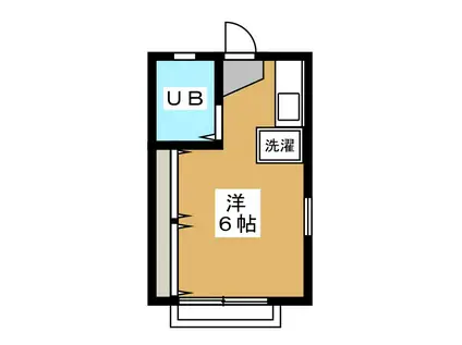 ミエールK(ワンルーム/1階)の間取り写真