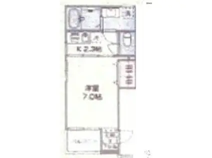 アフロディーテ中野(1K/1階)の間取り写真