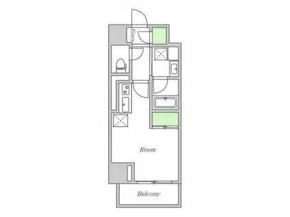 セルン新町(ワンルーム/10階)の間取り写真