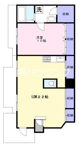シャトー阿佐ヶ谷(1LDK/3階)の間取り写真