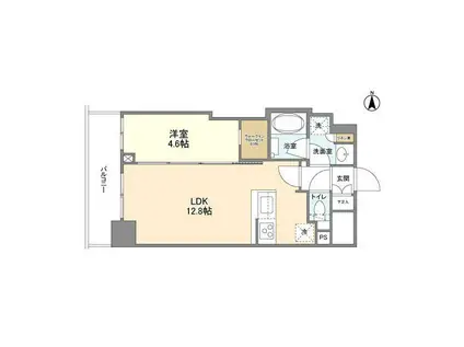 コンフォリア桜上水(1LDK/2階)の間取り写真