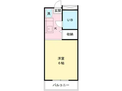 グリーンハイツ唐木田(ワンルーム/3階)の間取り写真