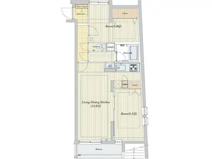 ビバリーホームズ常盤台III(2LDK/1階)の間取り写真