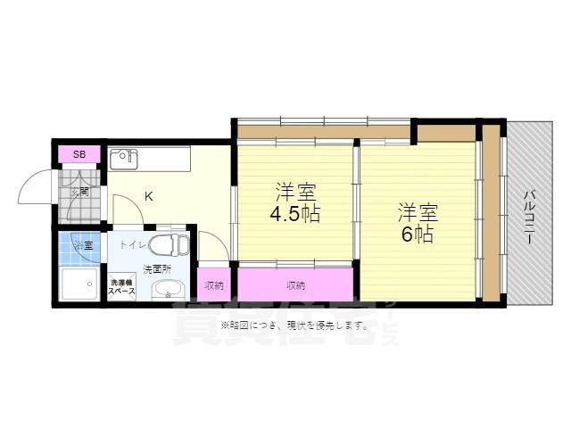 田渕ビルA棟(2K/3階)の間取り写真