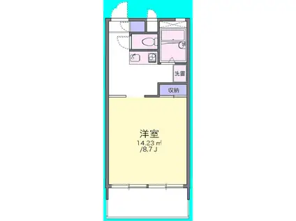 JR東海道本線 掛川駅 徒歩35分 2階建 築28年(1K/2階)の間取り写真