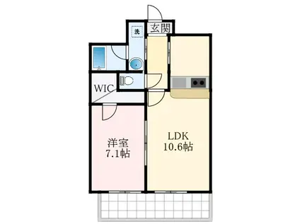 COCOナニワ(1LDK/4階)の間取り写真