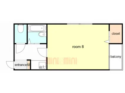 クレセント塚本(1K/2階)の間取り写真