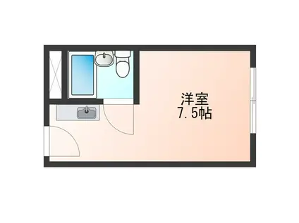 メガロコープ福島(ワンルーム/4階)の間取り写真