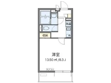 クレイノプラムガーデンOGM(1K/1階)の間取り写真