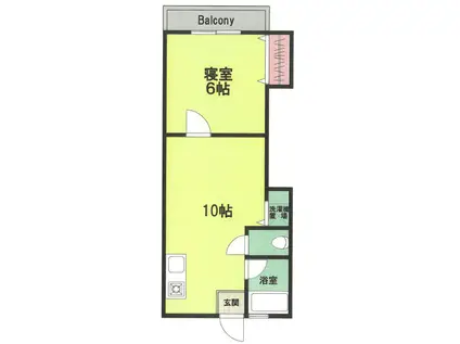 石井マンション(1LDK/2階)の間取り写真