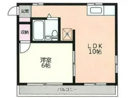 シャトレー相模が丘(1LDK/3階)の間取り写真