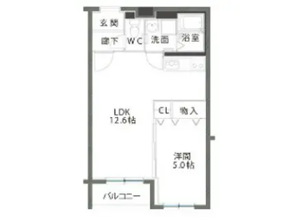 HEARTFULL MANSION IRIS(1LDK/2階)の間取り写真