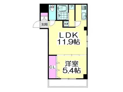 フォレストルーフII(1LDK/3階)の間取り写真