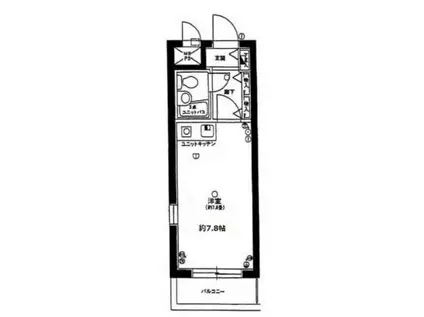 ライオンズマンション雪ヶ谷(ワンルーム/3階)の間取り写真