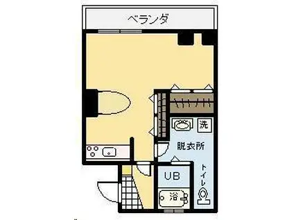 コリドール中津瀬(ワンルーム/1階)の間取り写真
