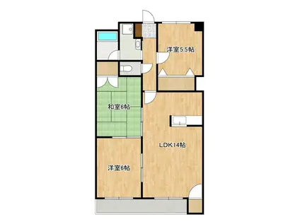 メルベーユサカイ(3LDK/3階)の間取り写真