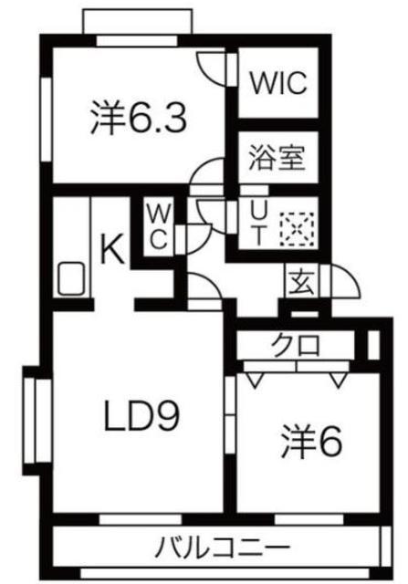 アルヴェアーレ大塚II(2LDK/2階)の間取り写真