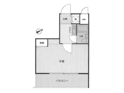 プレールアイディ大森II(1K/4階)の間取り写真