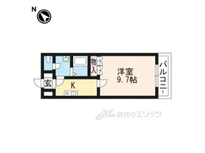 プロニティエム(1K/1階)の間取り写真