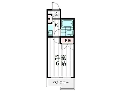 プレール方南町(1K/4階)の間取り写真