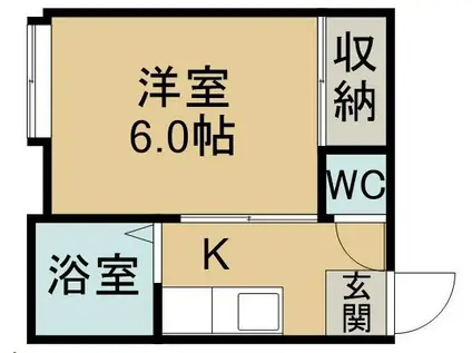 第三コーポ金丸(1K/2階)の間取り写真