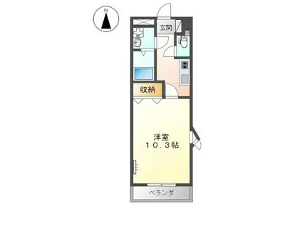 コンフォール21(1K/1階)の間取り写真