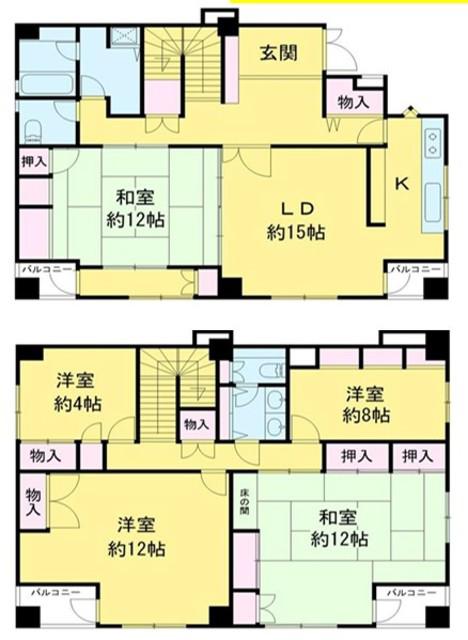 ヴィラ墨田(5LDK/3階)の間取り写真