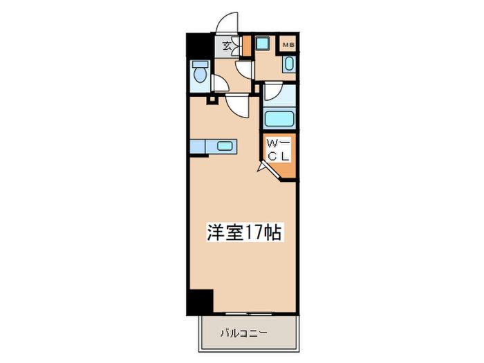 POCO A POCO(ワンルーム/5階)の間取り写真