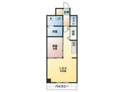 プランドール大供(1LDK/8階)の間取り写真