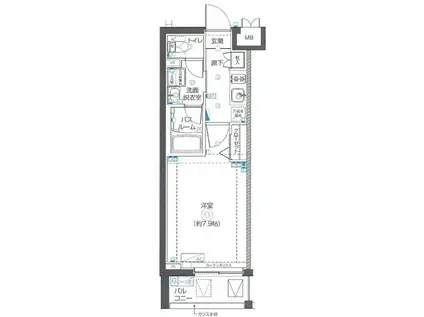 ズーム武蔵新城(1K/3階)の間取り写真