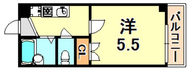 福田ハウス(1K/1階)の間取り写真