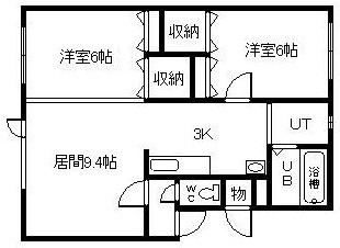 アークヒルズ(2LDK/3階)の間取り写真