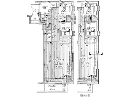 デュオ・スカーラ御茶ノ水II(1K/6階)の間取り写真