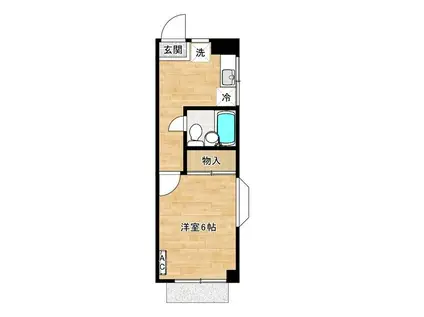 マンション三祥(1K/1階)の間取り写真