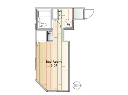 碑文谷MT(ワンルーム/2階)の間取り写真
