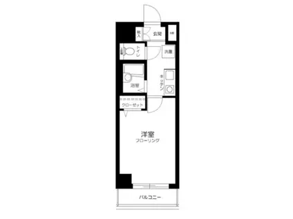 プロフ高田馬場(1K/2階)の間取り写真