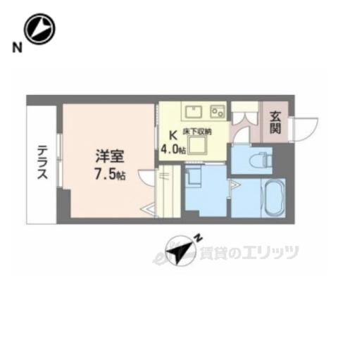 アーバンプロムナード3(1K/1階)の間取り写真