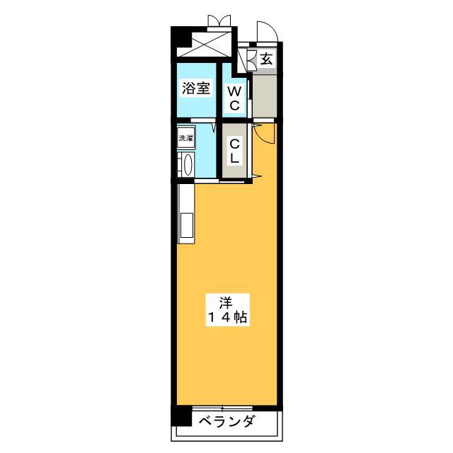ラ・ミノールIII(ワンルーム/4階)の間取り写真