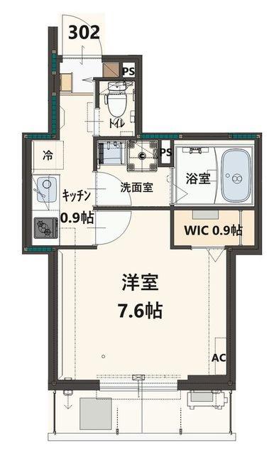 サンライズ寿町(1K/3階)の間取り写真