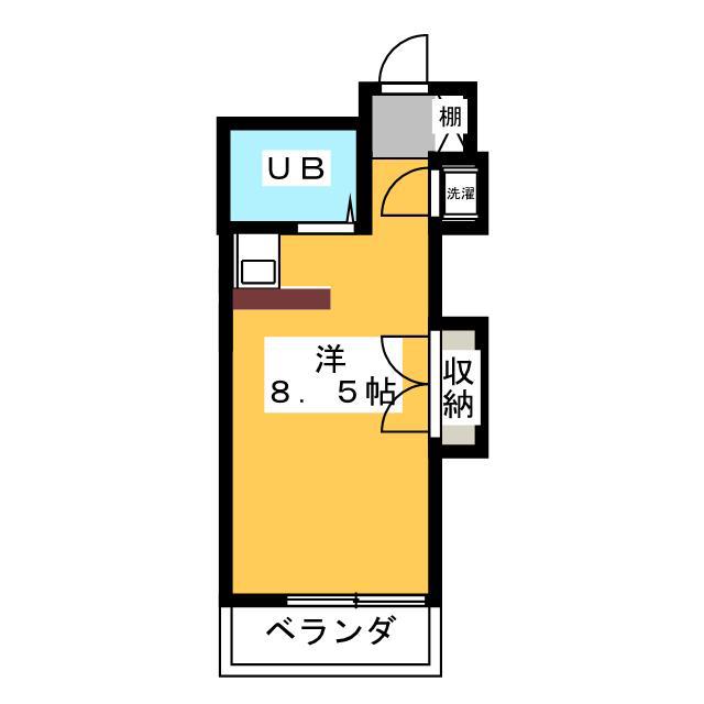 プリモール(ワンルーム/1階)の間取り写真