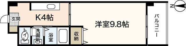 木もれ陽(1K/7階)の間取り写真
