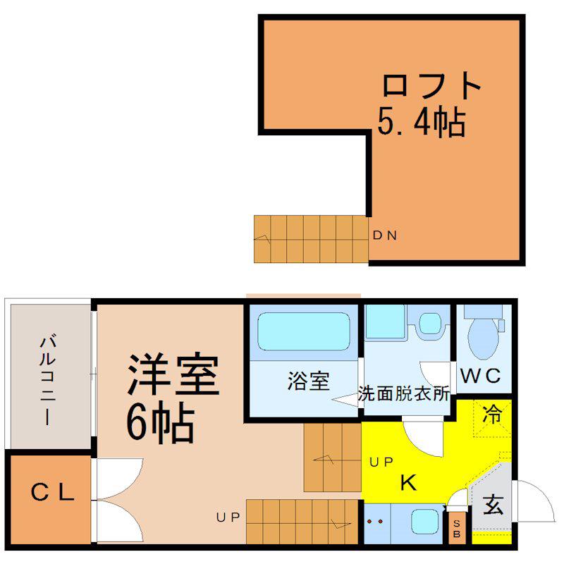 地下鉄桜通線 太閤通駅 徒歩5分 2階建 築8年(1K/1階)の間取り写真